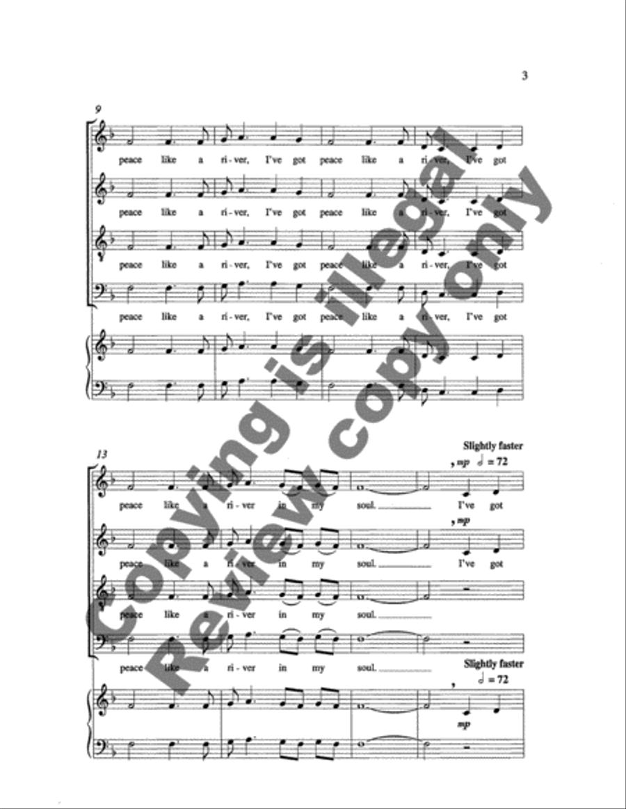 Peace Like a River 4-Part scores gallery preview page 10