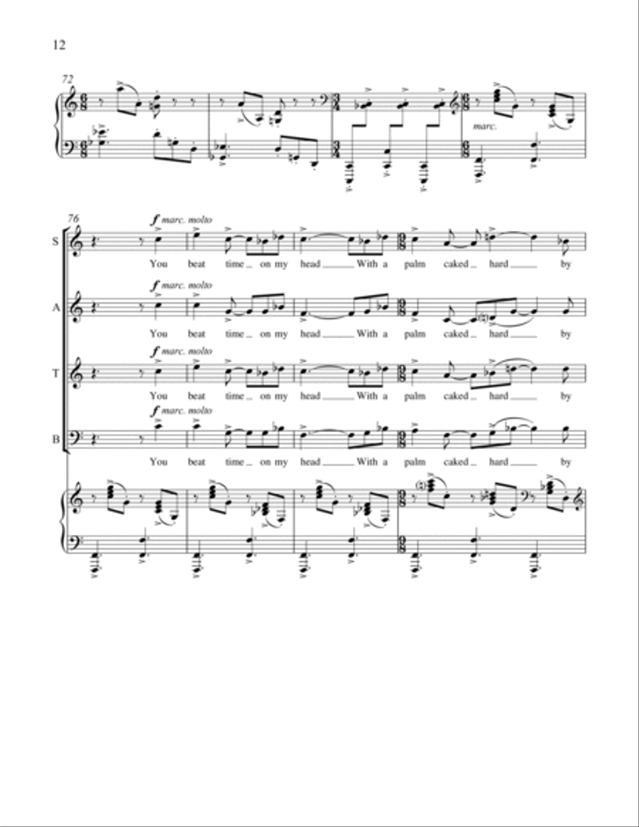 My Papa's Waltz 4-Part scores gallery preview page 15