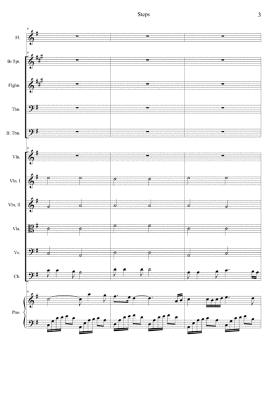 Steps - Piano & Orchestra - Lucian Opris Concert Band scores gallery preview page 3
