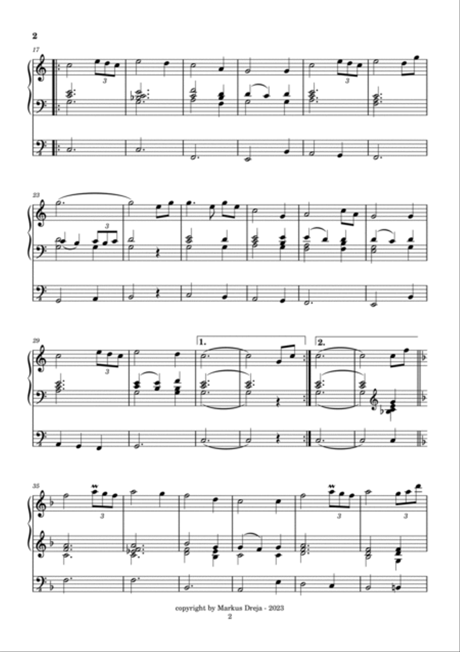 AMAZING GRACE - easy version for organ solo - leichtes Orgelarrangement Organ Solo scores gallery preview page 2