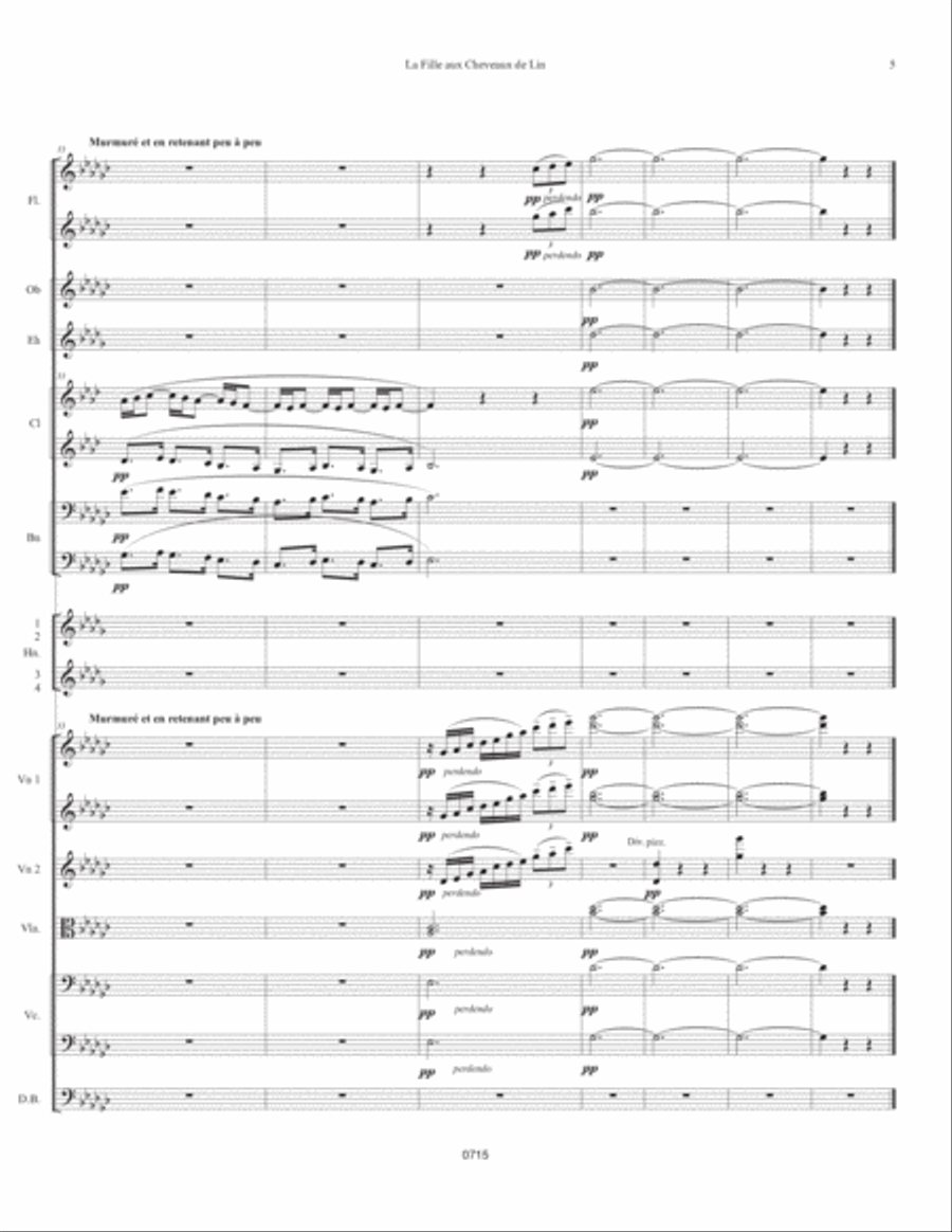La fille aux cheveux de lin Full Orchestra scores gallery preview page 5