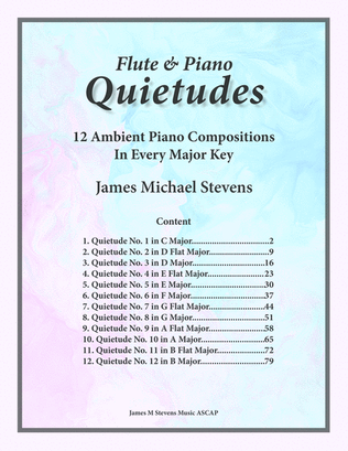 Quietudes, Nos. 1-12 - Flute & Piano