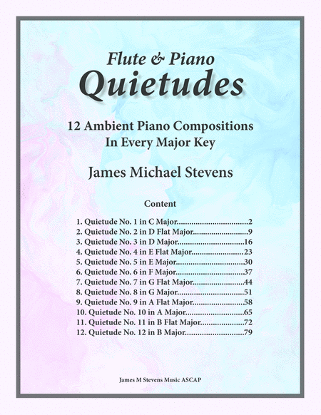 Quietudes, Nos. 1-12 - Flute & Piano image number null