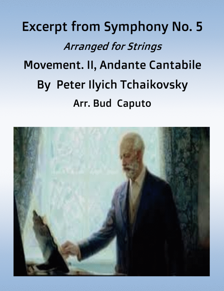 Excerpt from Tchaikovsky, Symphony. No. 5, Movement II, Arr. for Strings String Orchestra scores gallery preview page 1