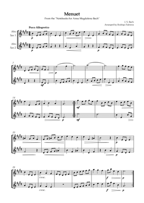 Menuet (for 2 alto sax) - from the notebooks for Anna Magdalena