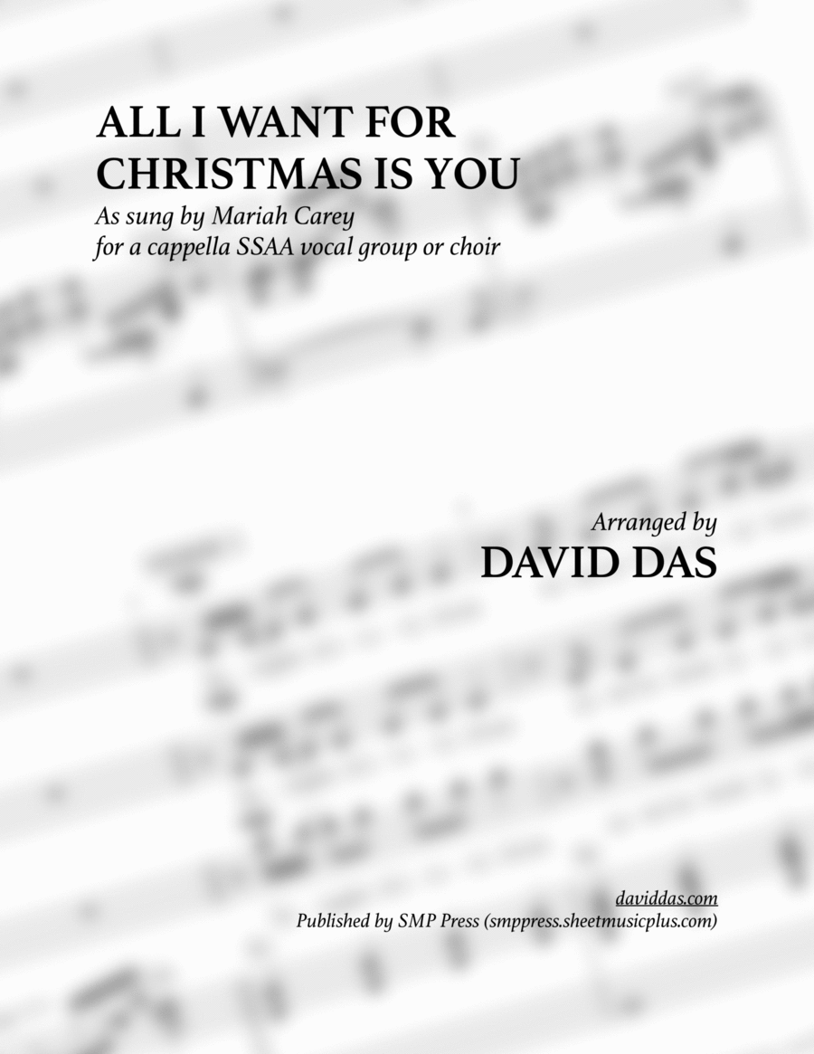 All I Want For Christmas Is You All I Want For Christmas Is You SSAA scores gallery preview page 1
