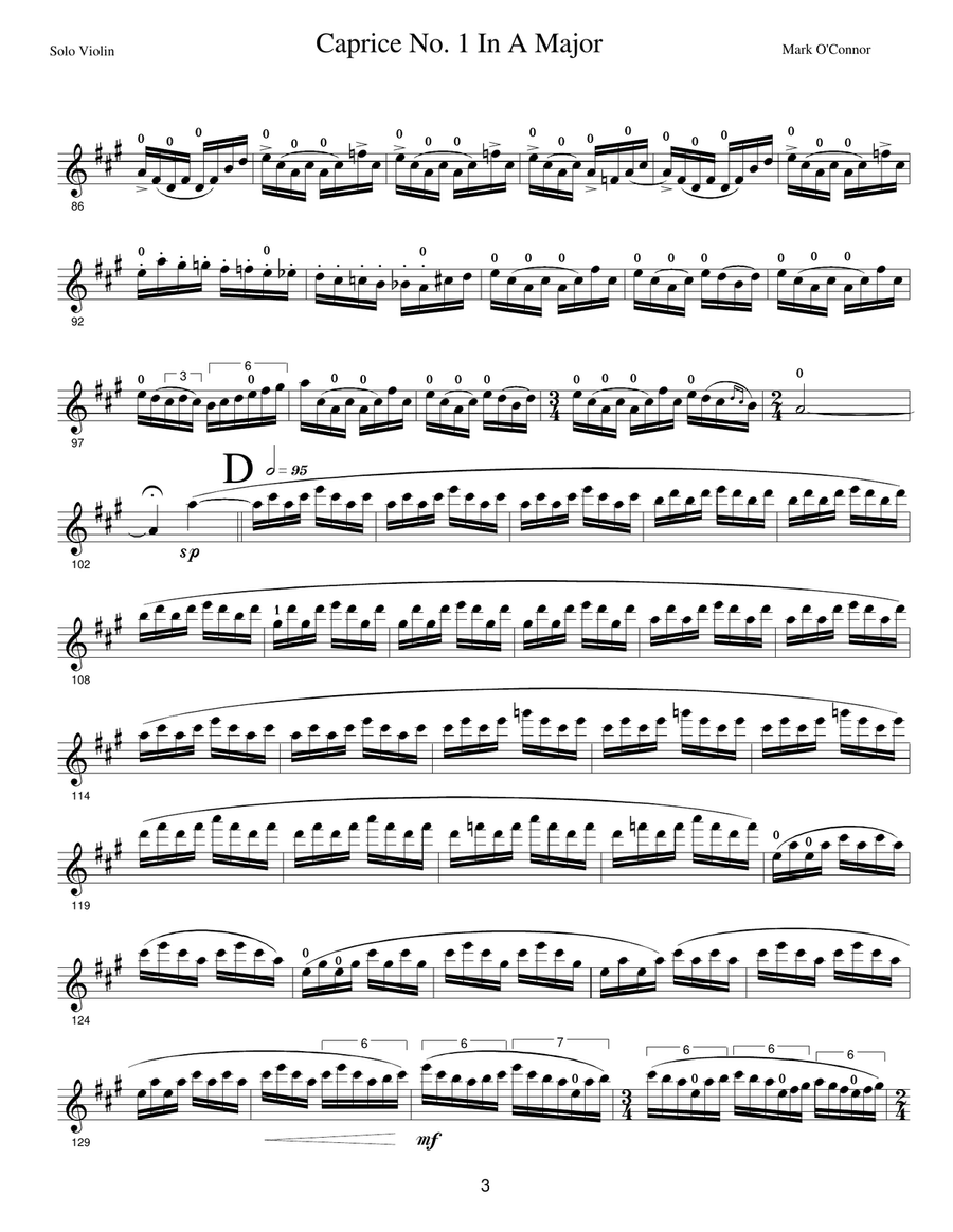 Caprices No.'s 1 - 6 (for unaccompanied violin) Violin Solo scores gallery preview page 6