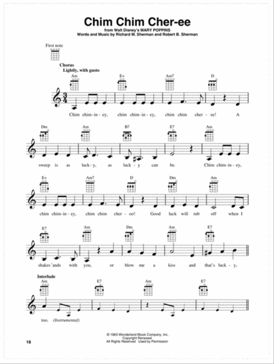 Disney Songs for Ukulele Ukulele scores gallery preview page 4