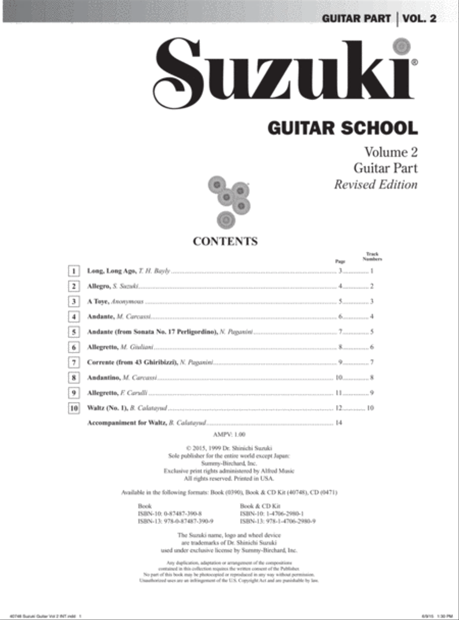 Suzuki Guitar School, Volume 2 Guitar scores gallery preview page 5