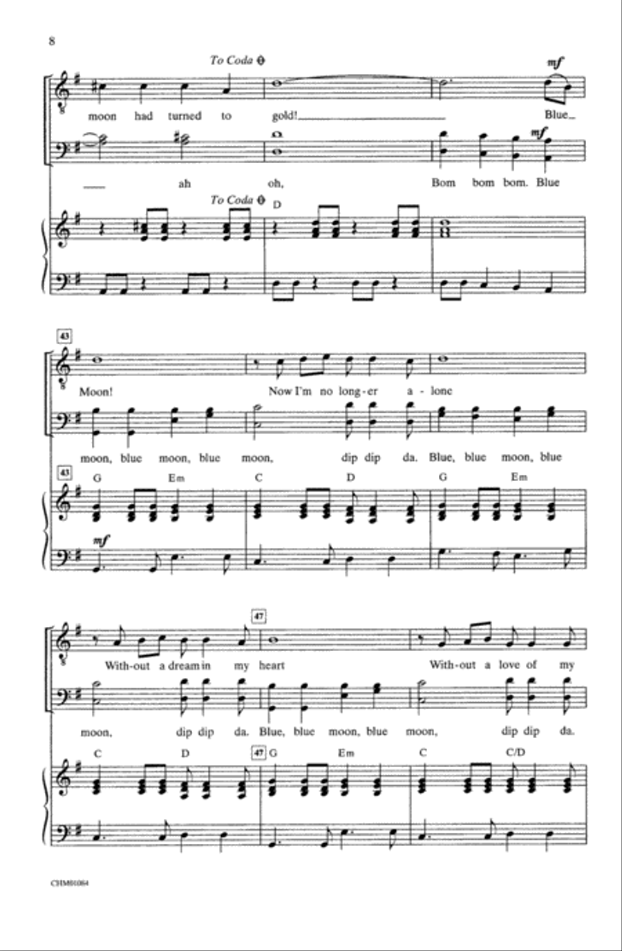 Blue Moon A Cappella scores gallery preview page 6