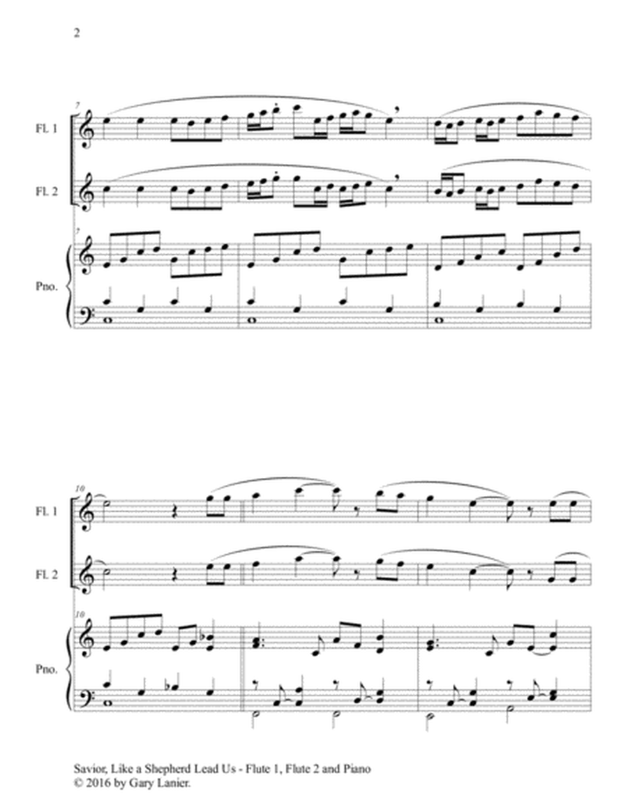 SAVIOR, LIKE A SHEPHERD LEAD US (Trio – Flute 1, Flute 2 & Piano with Parts) image number null