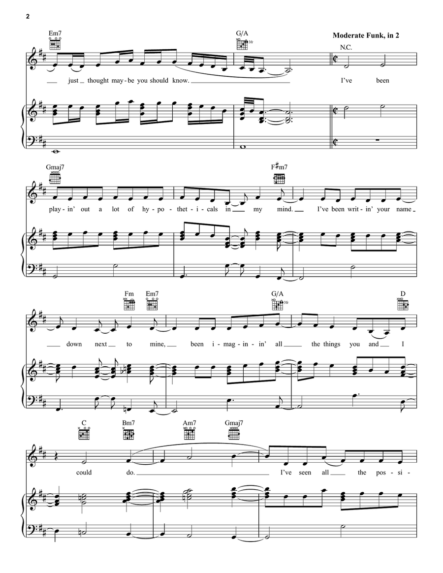 Hypotheticals Piano, Vocal, Guitar scores gallery preview page 2