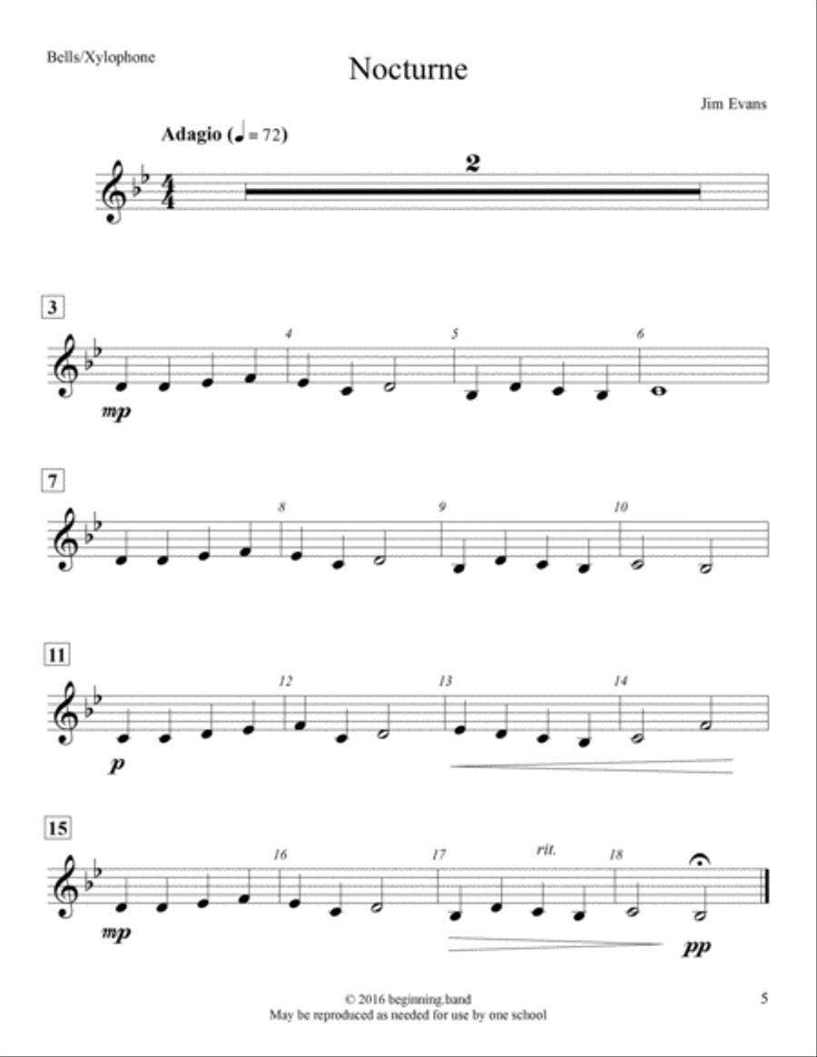 Elementary Solos, Volume 1, for Bells/Xylophone Small Ensemble scores gallery preview page 5