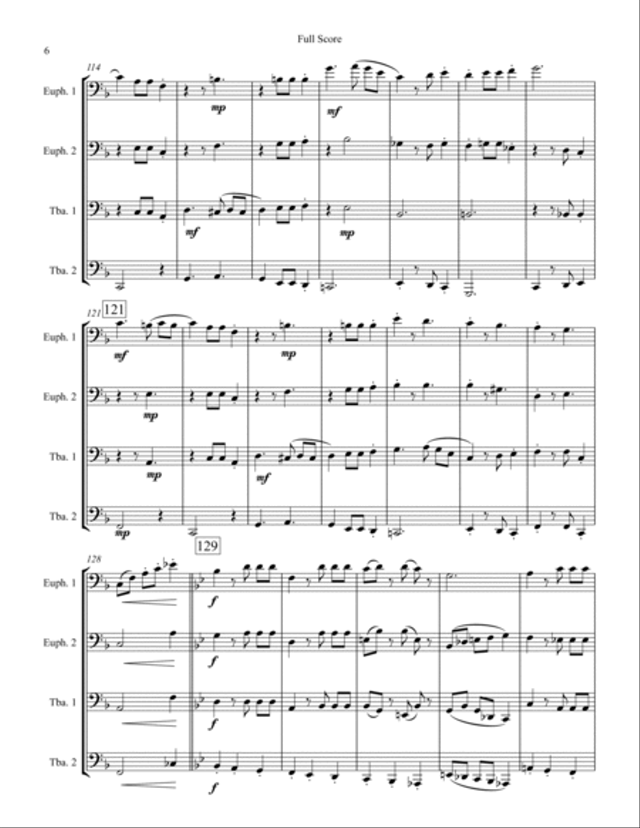Oom-pah-pah Euphonium scores gallery preview page 6