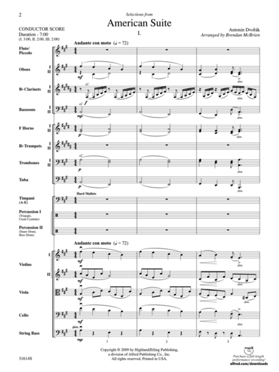 Selections from American Suite Full Orchestra scores gallery preview page 2