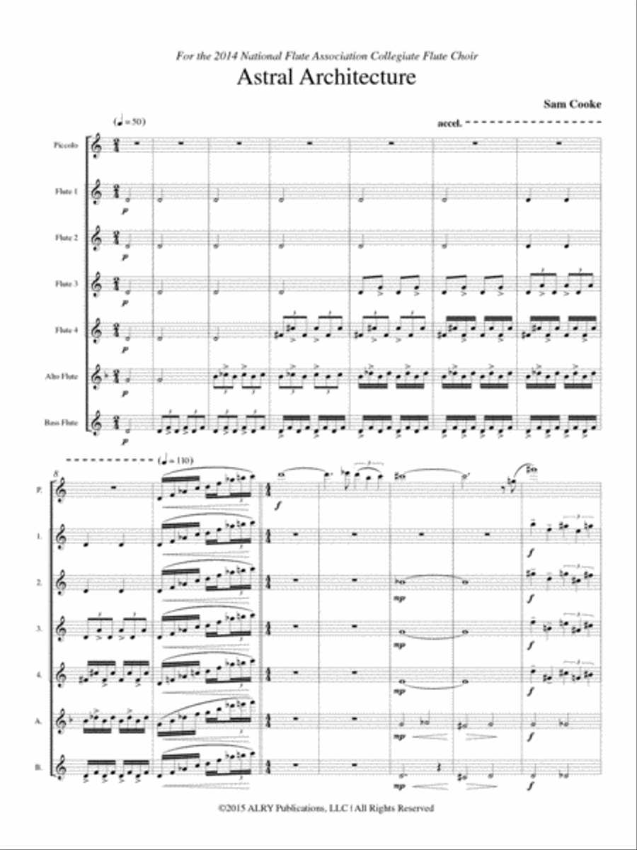 Astral Architecture for Flute Choir Flute Choir scores gallery preview page 2
