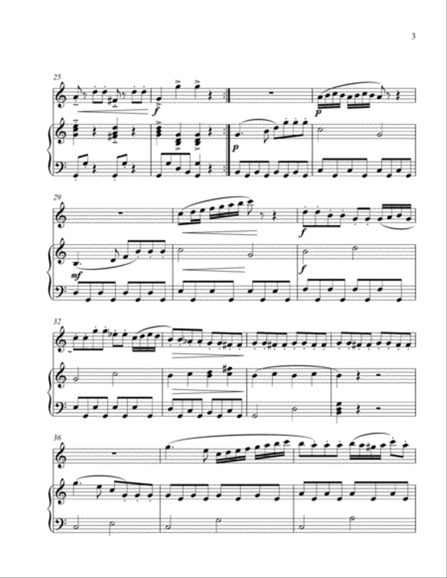 Sonatina-Clementi (Op. 36, No. 3) (treble C instrument solo) Small Ensemble scores gallery preview page 4