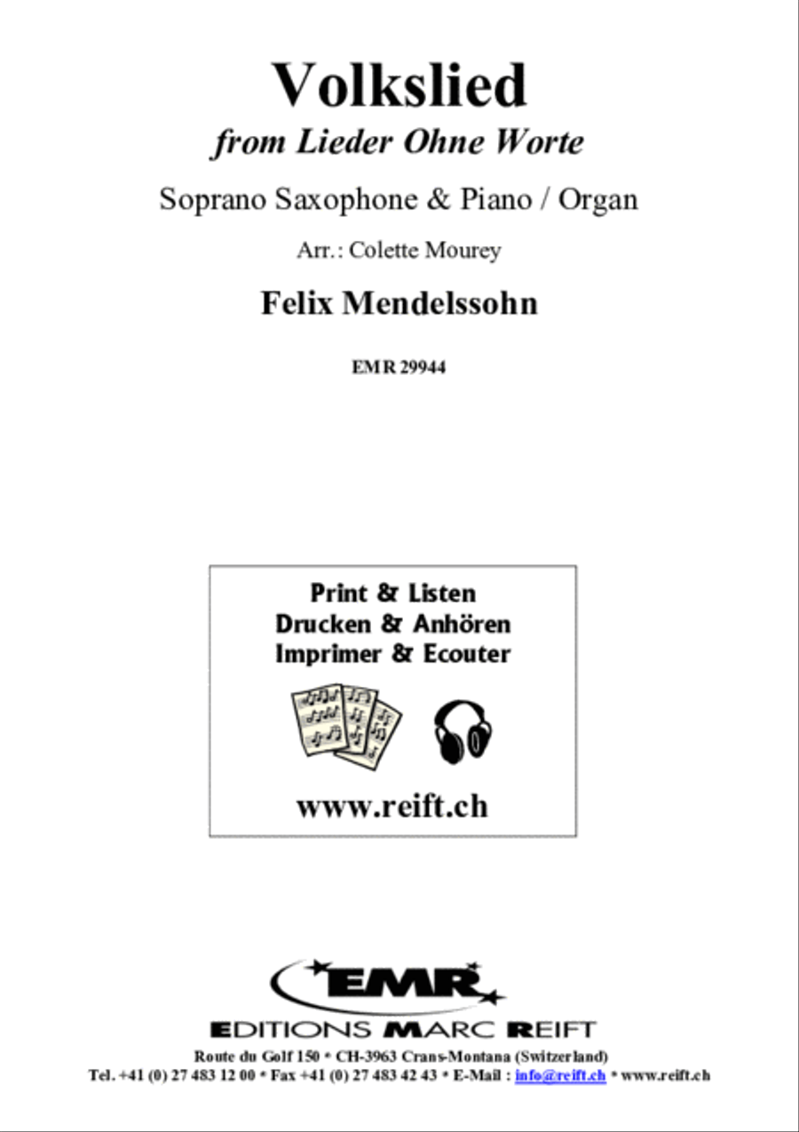 Volkslied Soprano Saxophone scores gallery preview page 2