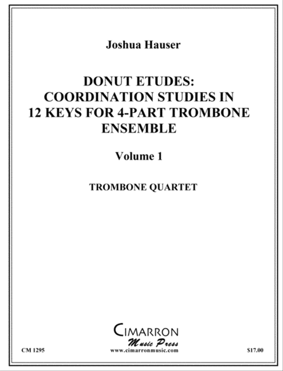 Donut Etudes: Coordination Studies in 12 Keys Trombone Quartet scores gallery preview page 1
