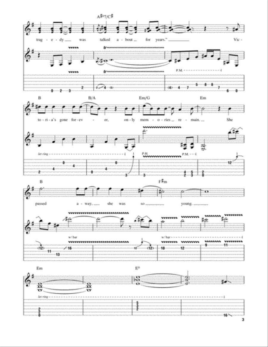 Fatal Tragedy Electric Guitar scores gallery preview page 3