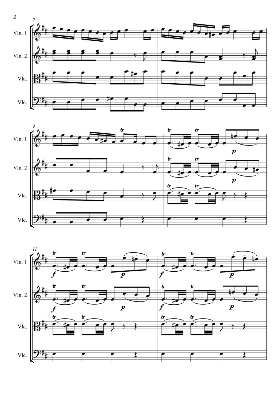 Roman: Drottningholmsmusiken for String Quartet String Quartet scores gallery preview page 4