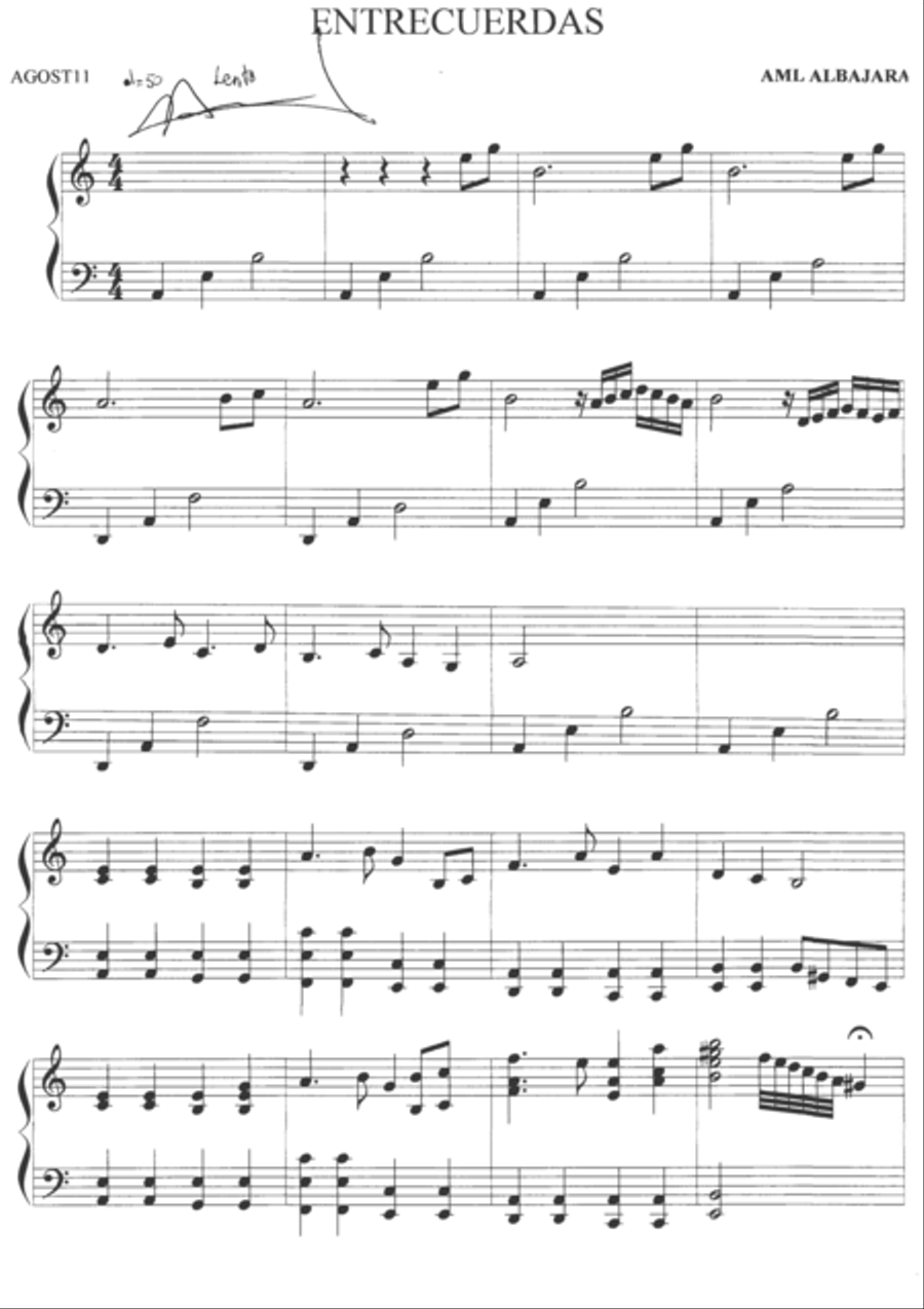 Entrecuerdas Entrecuerdas Easy Piano scores gallery preview page 2