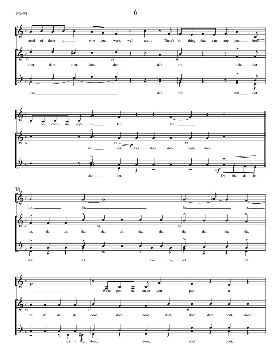 Popular Song Popular Song SSAA scores gallery preview page 6