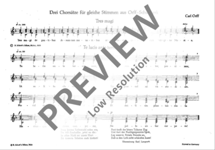 Drei Chorsätze Drei Chorsätze SSAA scores gallery preview page 2