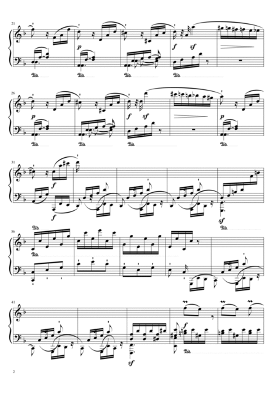 Sonate No. 17 Tempest 3rd Movement Piano Solo scores gallery preview page 2