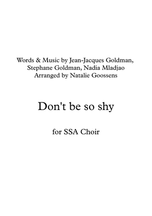 Book cover for Don't Be So Shy