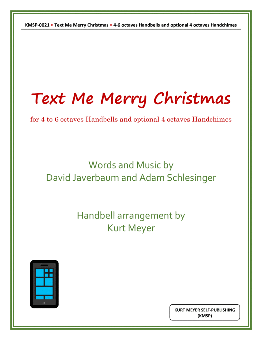 Text Me Merry Christmas Handbell Choir scores gallery preview page 1