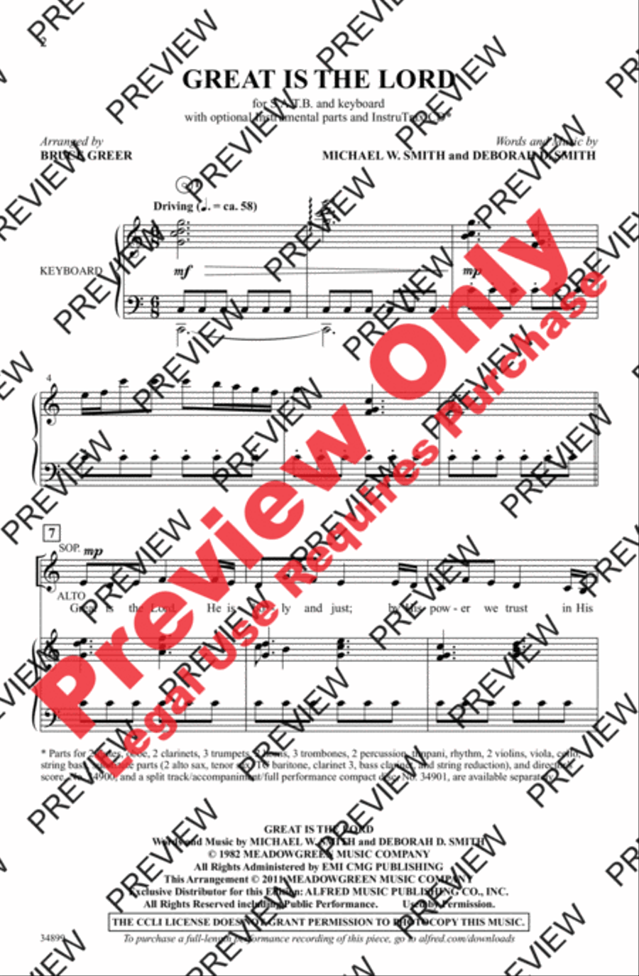Great Is the Lord Great Is the Lord 4-Part scores gallery preview page 2