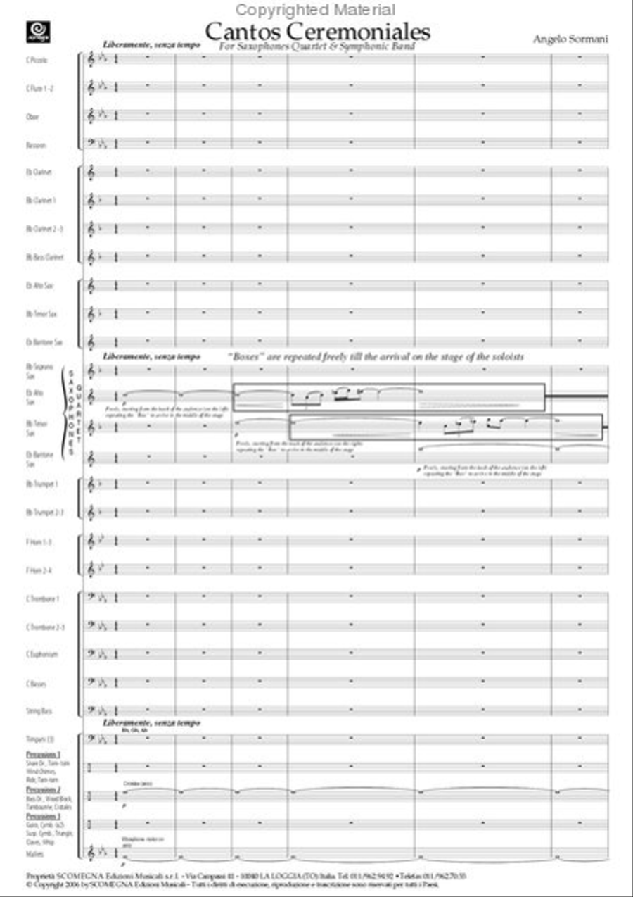 Cantos Ceremoniales Concert Band scores gallery preview page 4