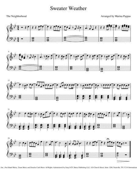 Sweater Weather Sheet music for Violin (Solo)