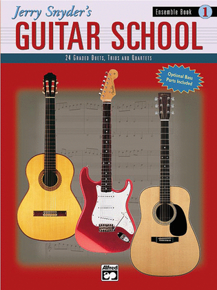 Book cover for Jerry Snyder's Guitar School, Ensemble Book, Book 1