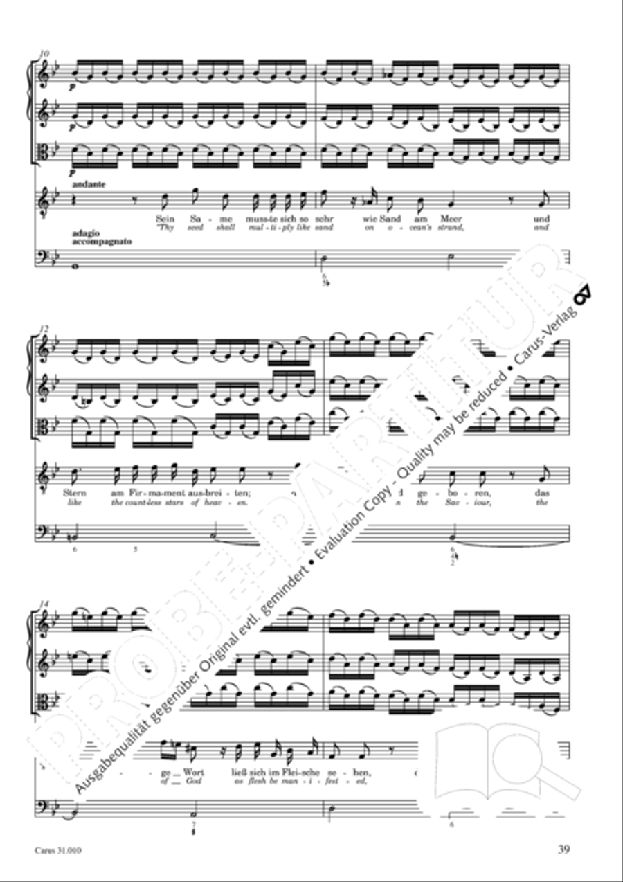 Magnify the Lord, my soul (Meine Seel erhebt den Herren) 4-Part scores gallery preview page 35