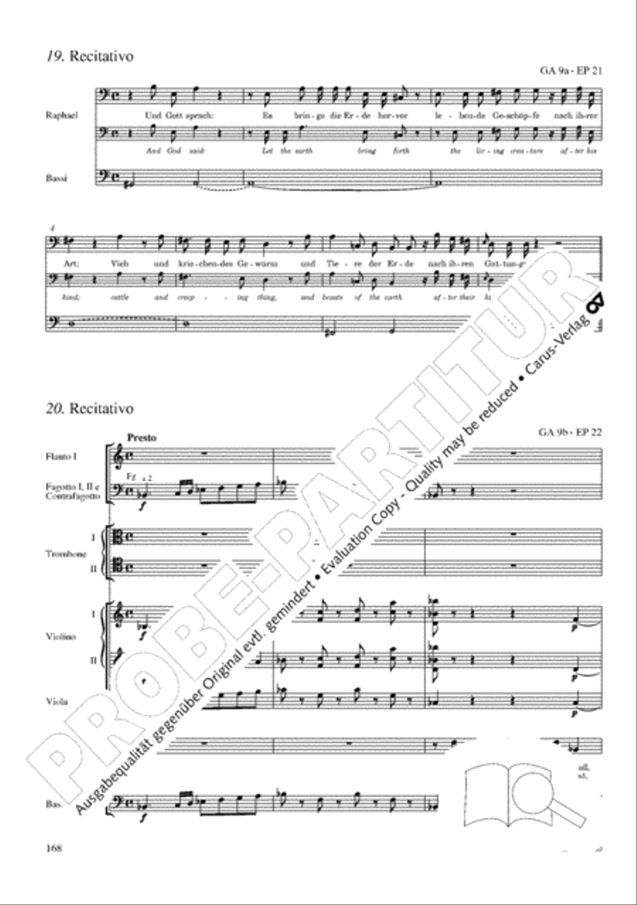 The Creation (Die Schopfung) 4-Part scores gallery preview page 188