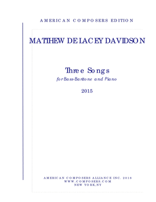 Book cover for [Davidson] Three Songs