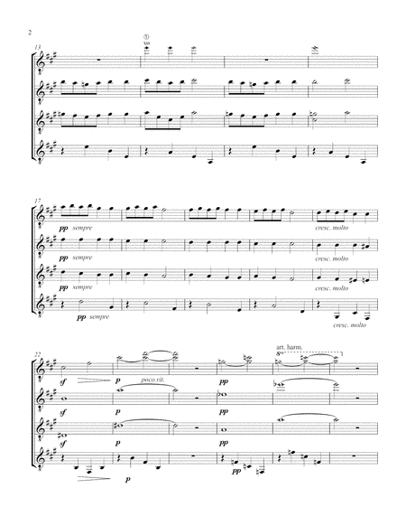 An der Wiege (By the Cradle), Op. 68 No. 5 (Guitar Quartet) - Score and Parts image number null
