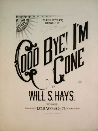 Book cover for Good Bye! I'm Gone