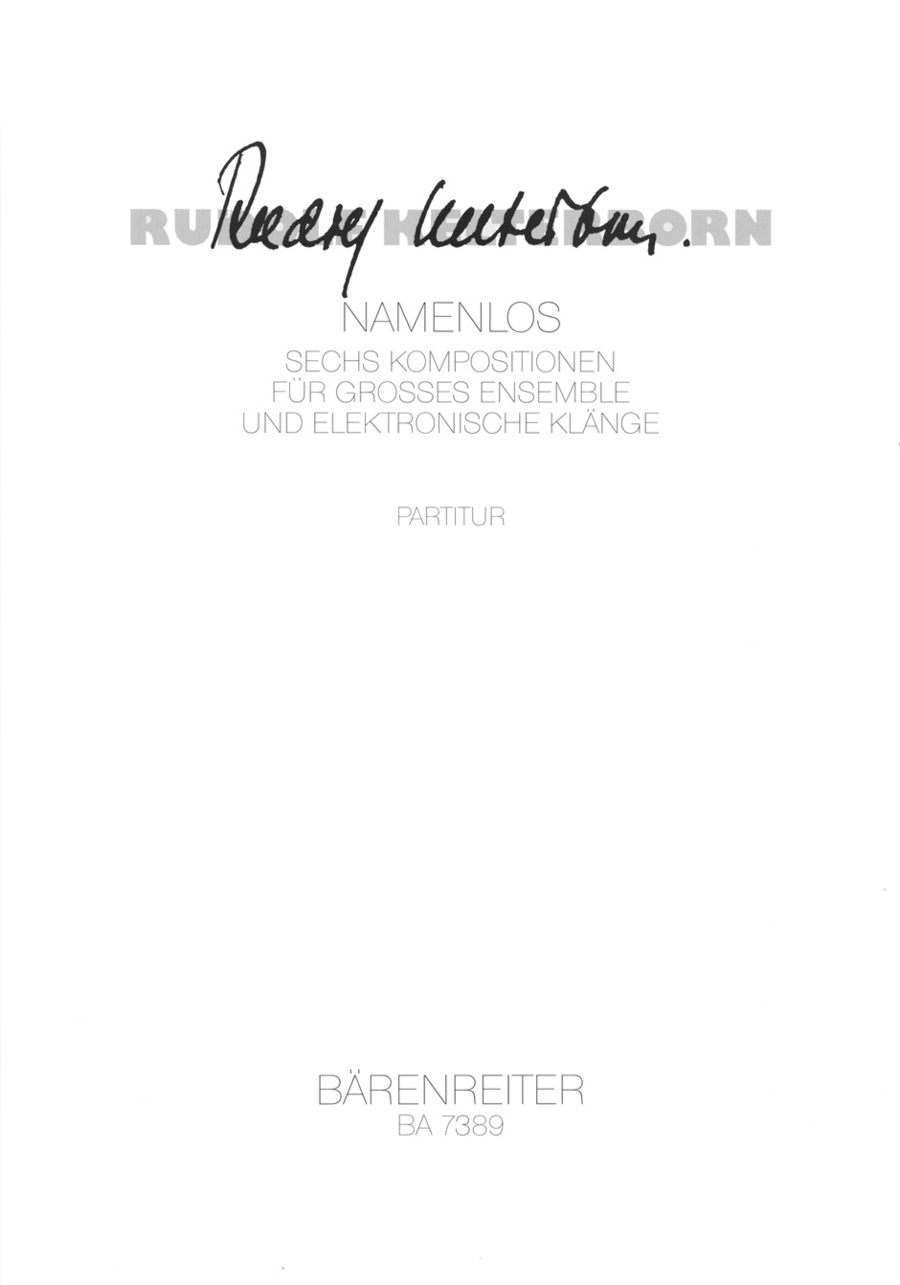 Namenlos (1995/1996) Namenlos (1995/1996) Baritone Voice scores gallery preview page 1