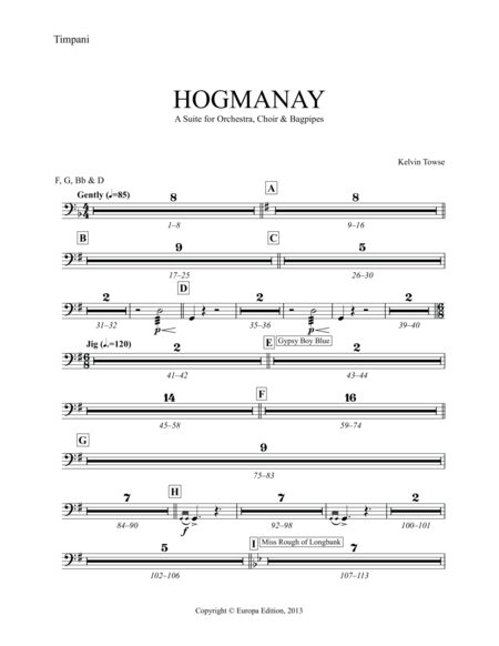 Hogmanay - Instrumental Parts (volume 4 of a 5-volume set) image number null