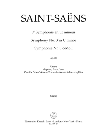 Symphony No. 3 C minor op. 78 (Organ part.)