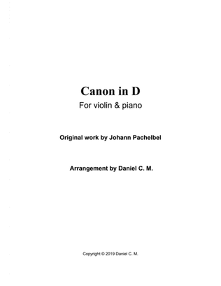 Canon in D for violin and piano