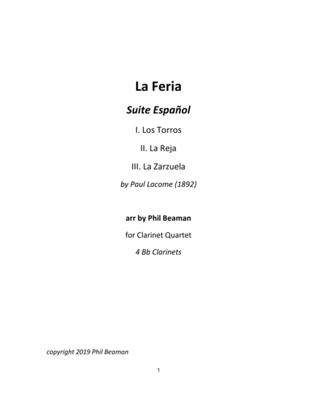 La Feria-clarinet quartet image number null