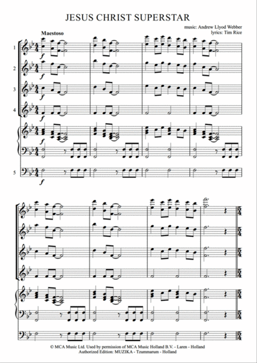 Jesus Christ Superstar Set of Parts scores gallery preview page 3