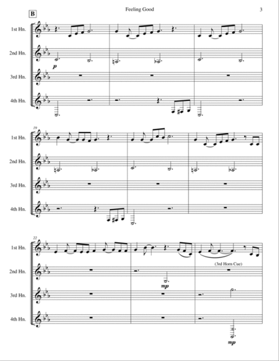 Feeling Good Brass Quartet scores gallery preview page 3