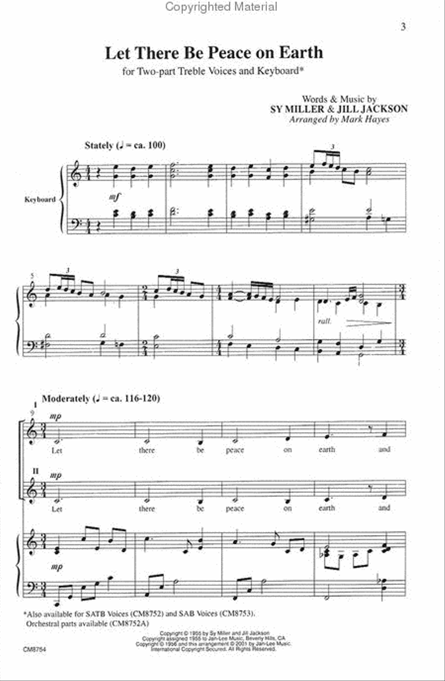 Let There Be Peace on Earth 2-Part scores gallery preview page 2
