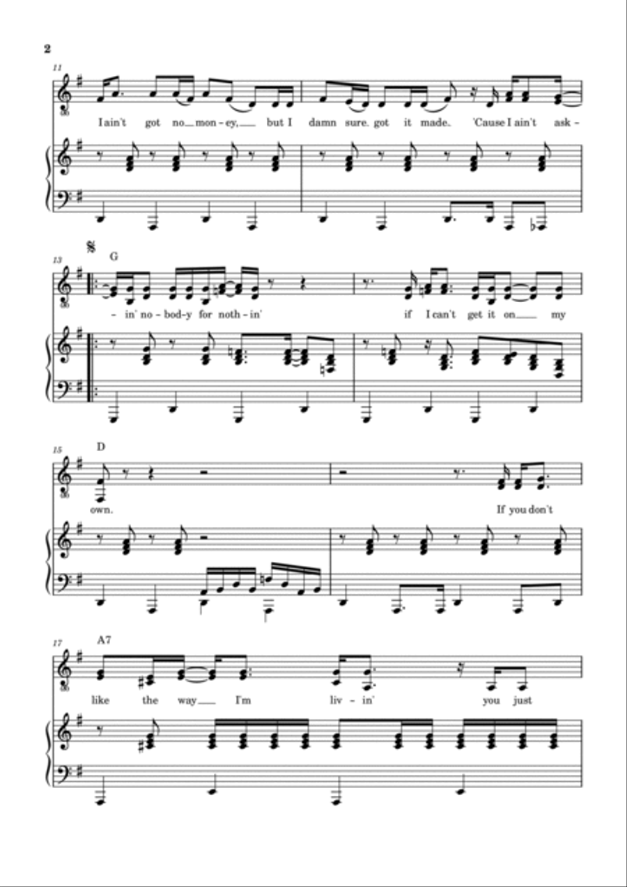 Long Haired Country Boy Long Haired Country Boy Voice scores gallery preview page 3