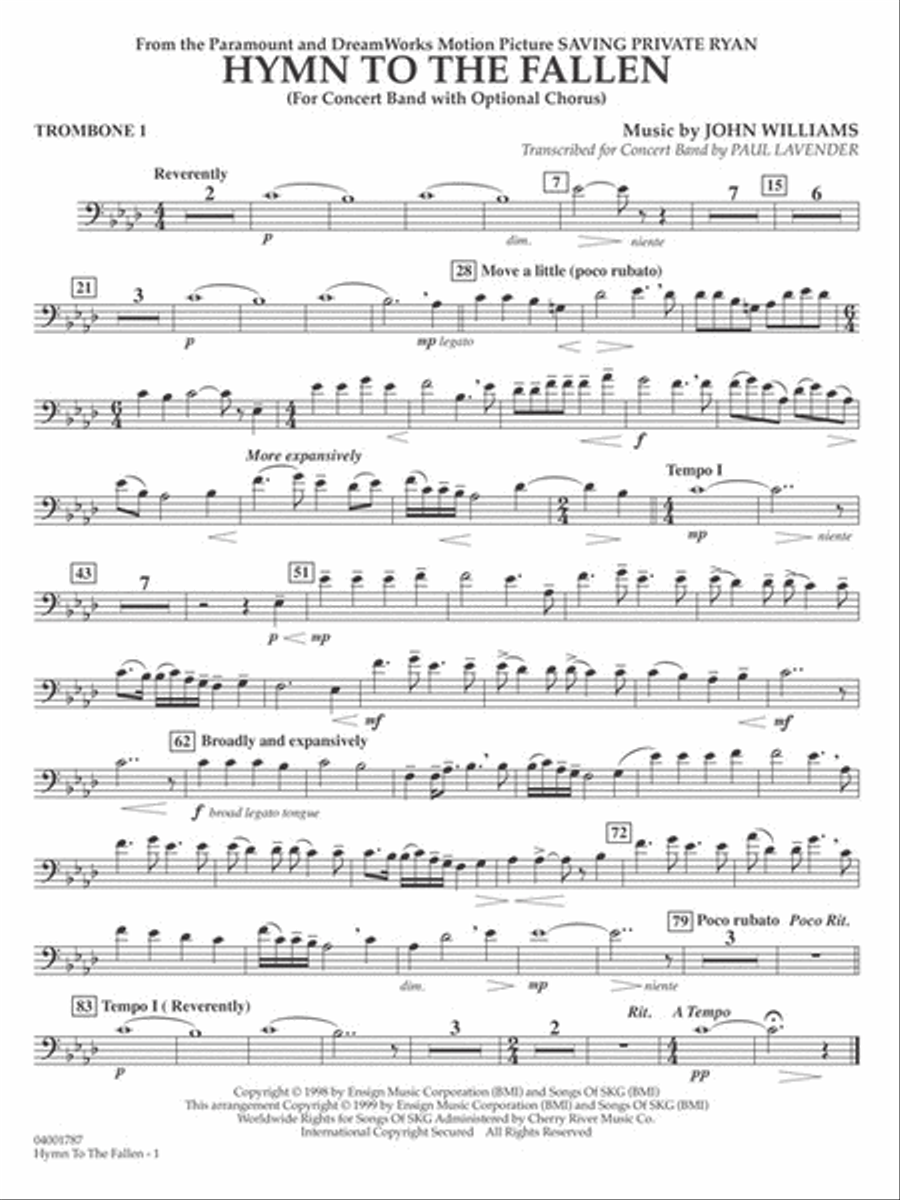 Hymn to the Fallen (from Saving Private Ryan) Concert Band scores gallery preview page 7